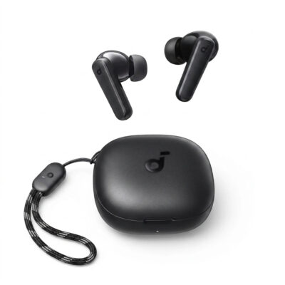 هدفون بلوتوثی انکر مدل SoundCore R50i A3949 بدون قابلیت نویز کنسلینگ، درگاه شارژ USB Type-C، دارای فناوری AI-Enhanced Calls برای کاهش نویز و بهبود مکالمات، مقاوم در برابر رطوبت و عرق